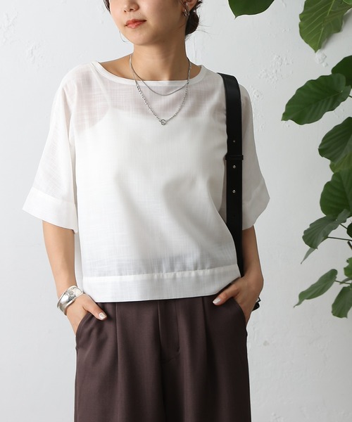 COLONY 2139（コロニートゥーワンスリーナイン）の「リネンライクTブラウス（シャツ/ブラウス・レディース・ホワイト/ブラック/グレー・FREE）」の22枚目の写真