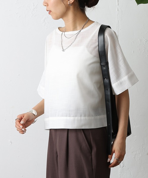 COLONY 2139（コロニートゥーワンスリーナイン）の「リネンライクTブラウス（シャツ/ブラウス・レディース・ホワイト/ブラック/グレー・FREE）」の21枚目の写真
