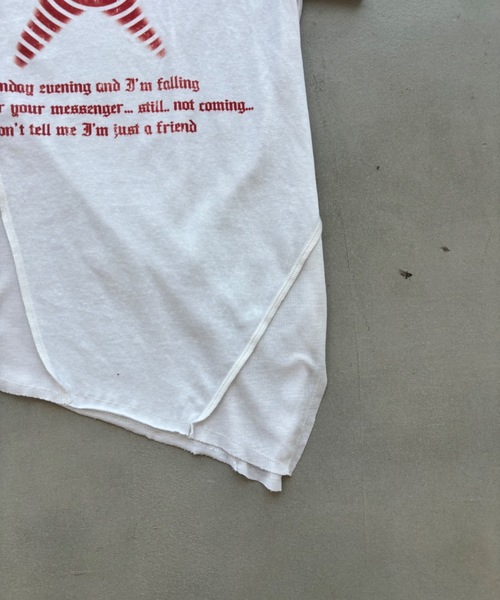 SHAGGIE(シャギー)の「切り替えビンテージ風Tシャツ(Tシャツ/カットソー・レディース・ネイビー/ホワイト/レッド・FREE)」の13枚目の写真