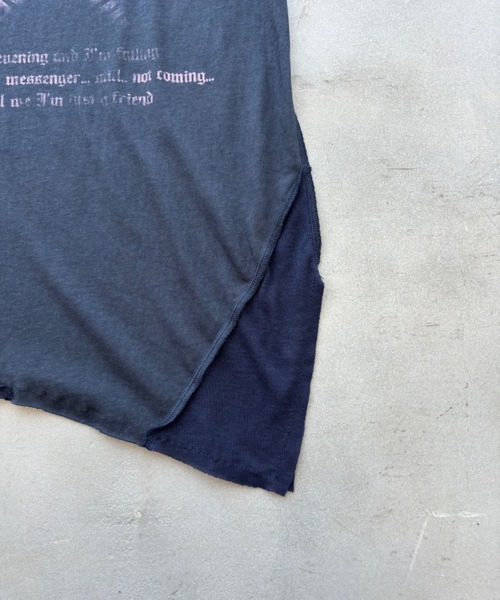 SHAGGIE(シャギー)の「切り替えビンテージ風Tシャツ(Tシャツ/カットソー・レディース・ネイビー/ホワイト/レッド・FREE)」の8枚目の写真