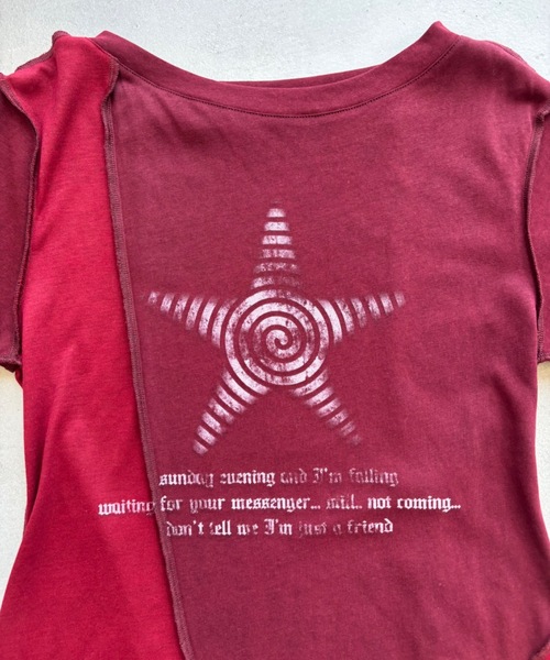 セール】切り替えビンテージ風Tシャツ（Tシャツ/カットソー