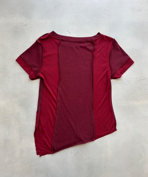 SHAGGIE(シャギー)の「切り替えビンテージ風Tシャツ(Tシャツ/カットソー・レディース・ネイビー/ホワイト/レッド・FREE)」の15枚目の写真