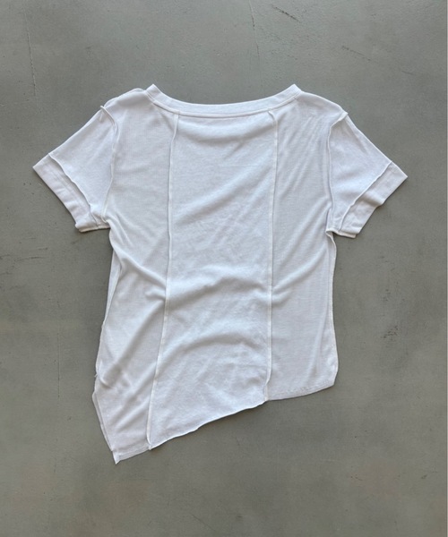 SHAGGIE(シャギー)の「切り替えビンテージ風Tシャツ(Tシャツ/カットソー・レディース・ネイビー/ホワイト/レッド・FREE)」の10枚目の写真