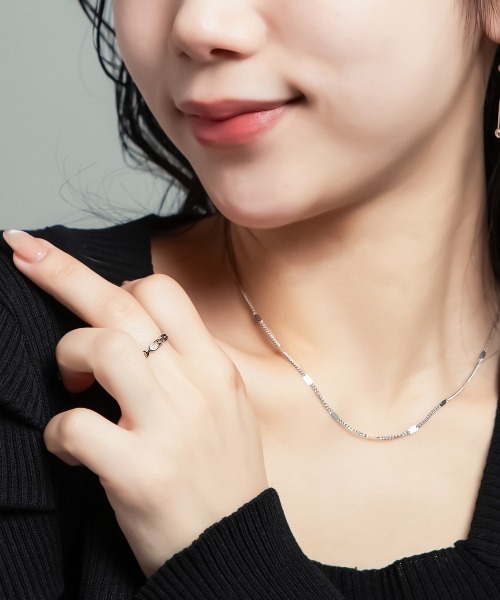 kirakiraShop（キラキラショップ）の「オーバル チェーン リング（リング・レディース・シルバー/ゴールド・16号/14号/11号）」の4枚目の写真