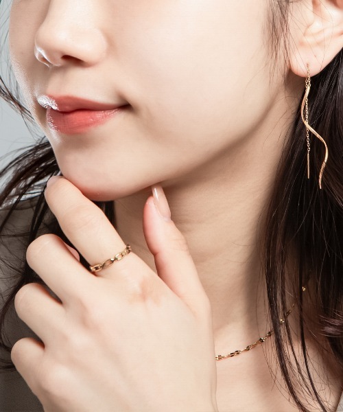 kirakiraShop（キラキラショップ）の「オーバル チェーン リング（リング・レディース・シルバー/ゴールド・16号/14号/11号）」の7枚目の写真
