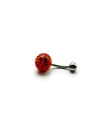 KISHOKACHI 希少価値 ジルコニアボールネイブルボディーピアス 14ゲージ ボール10mm×5mm