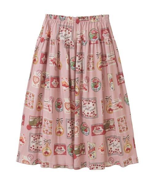 PINK HOUSE（ピンクハウス）の「チェリー総柄プリントスカート（スカート・レディース・ブルーグレー/ブラック/キナリ/ピンク/ライトグリーン・フリー）」の15枚目の写真