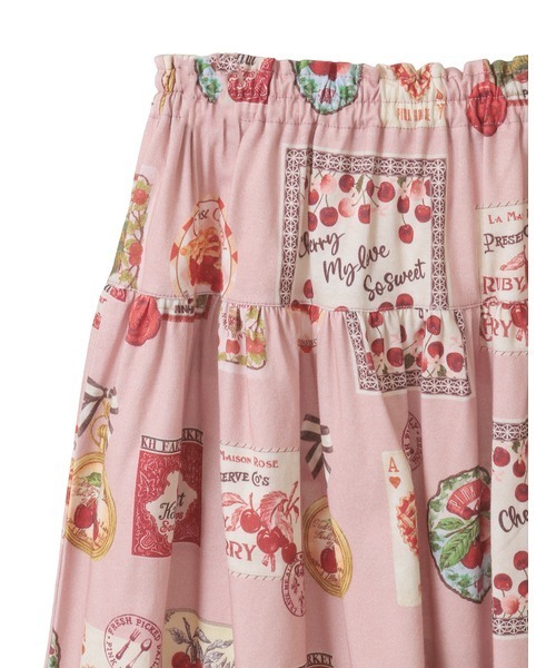 PINK HOUSE（ピンクハウス）の「チェリー総柄プリントスカート（スカート・レディース・ブルーグレー/ブラック/キナリ/ピンク/ライトグリーン・フリー）」の10枚目の写真