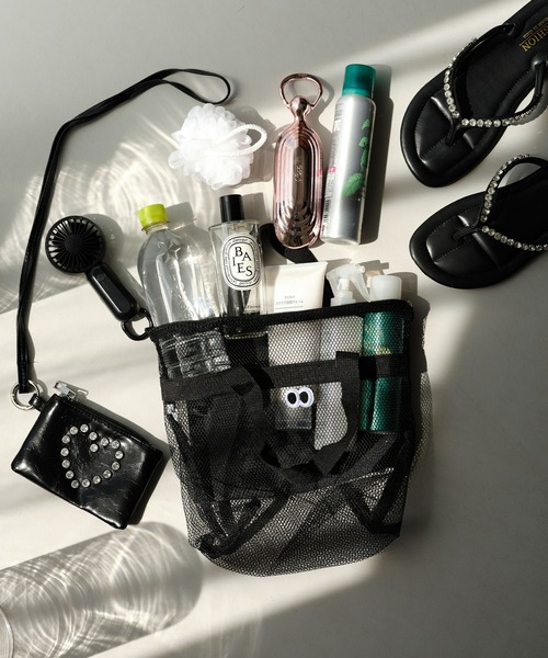 ZAKKA-BOX（ザッカボックス）の「きょろきょろメッシュバッグ（トートバッグ・レディース・ブラック/グレー・FREE）」の11枚目の写真