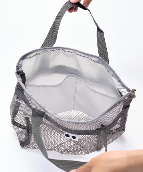 ZAKKA-BOX（ザッカボックス）の「きょろきょろメッシュバッグ（トートバッグ・レディース・ブラック/グレー・FREE）」の18枚目の写真