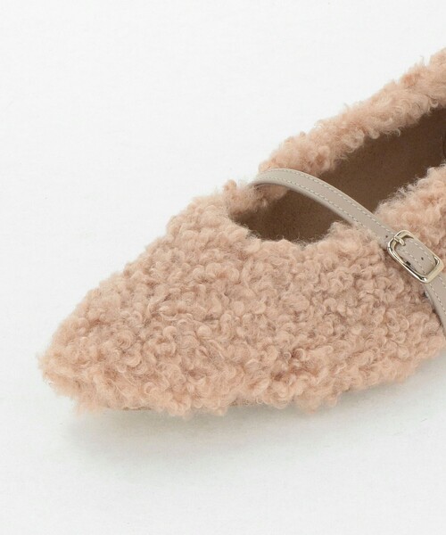 UNITED ARROWS（ユナイテッドアローズ）の「フェイクファー フラットパンプス（パンプス・レディース・ベージュ/ブラック・36/35h/37h/38/36h/37/35）」の12枚目の写真