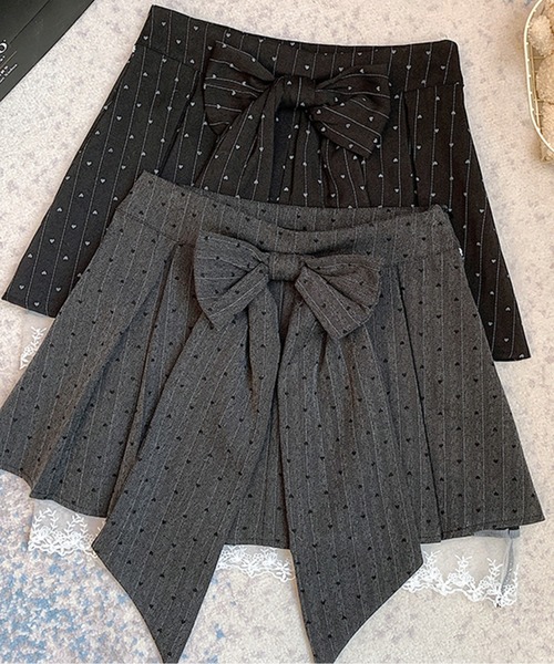 CHUL（チュル）の「裾レースドット柄タックミニスカート（スカート・レディース・ブラック/グレー・SMALL/MEDIUM/LARGE/X-LARGE）」の9枚目の写真