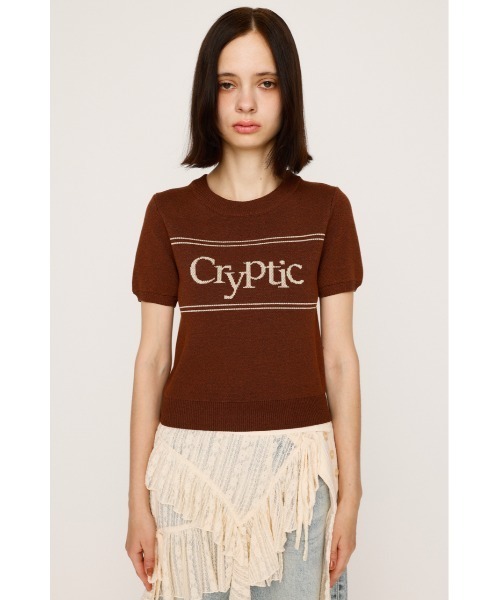 SLY（スライ）の「LOGO JQ SHORT SLEEVE TOPS ロゴ ジャガード ショートスリーブ トップス 秋服 半袖 サマーニット（ニット/セーター・レディース・アイボリー/ブラック/ブルー系その他/ブラウン・FREE）」の17枚目の写真