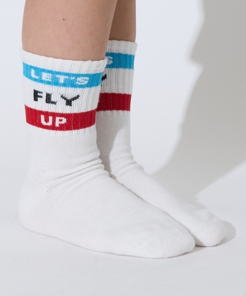 b・ROOM(ビールーム)の「ラインロゴソックス(ソックス/靴下・キッズ・オレンジ/レッド/マスタード/ターコイズブルー/パープル・S/M)」の2枚目の写真