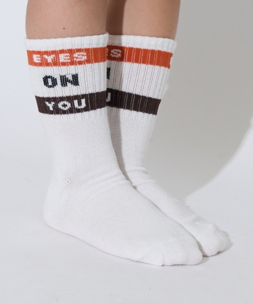 b・ROOM(ビールーム)の「ラインロゴソックス(ソックス/靴下・キッズ・オレンジ/レッド/マスタード/ターコイズブルー/パープル・S/M)」の5枚目の写真