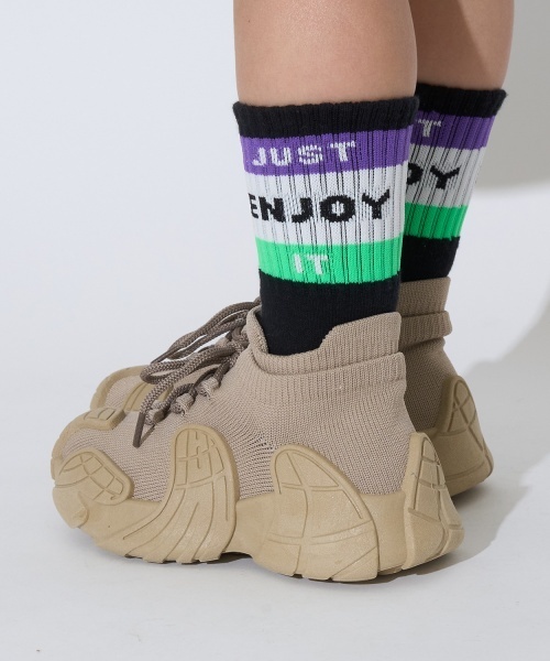 b・ROOM(ビールーム)の「ラインロゴソックス(ソックス/靴下・キッズ・オレンジ/レッド/マスタード/ターコイズブルー/パープル・S/M)」の12枚目の写真