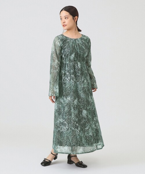 Ray BEAMS / ペイズリー レース プリント ワンピース 0サイズ Ray BEAMS（レイ ビームス）RBS / ペイズリー レース プリント