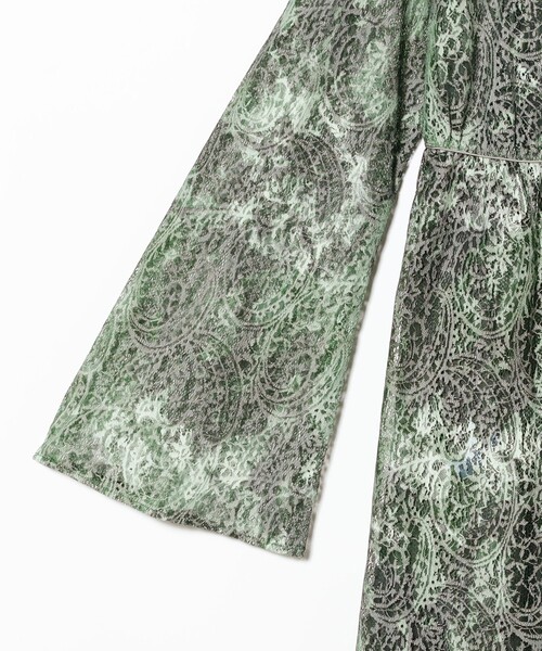 Ray BEAMS / ペイズリー レース プリント ワンピース 0サイズ Ray BEAMS（レイ ビームス）RBS / ペイズリー レース プリント