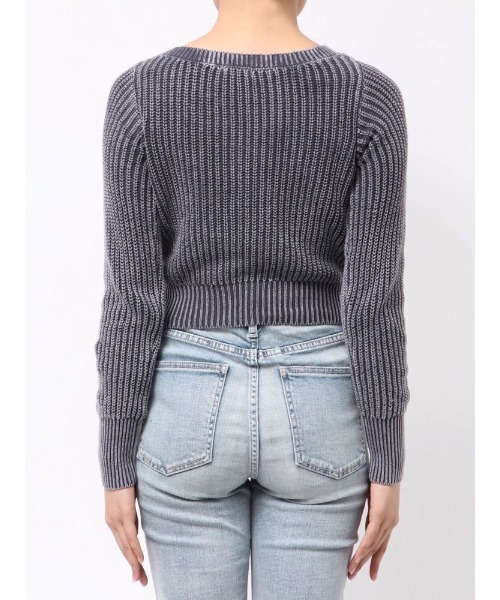 GYDA（ジェイダ）の「レースアップチョーカーニットトップス（ニット/セーター・レディース・ブラック/ネイビー/ブラウン・FREE）」の5枚目の写真