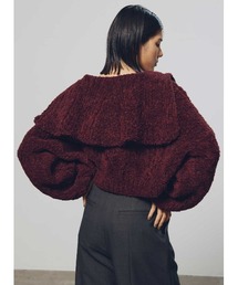 ニット/セーター ボルドー カーディガン」に該当するトップス