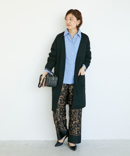 le.coeur blanc（ルクールブラン）の「《WEB限定アイテム》ニュアンスロングカーディガン（カーディガン/ボレロ・レディース・アイボリー/サックスブルー/ライトグレー/ベージュ/ブラック・38）」の3枚目の写真