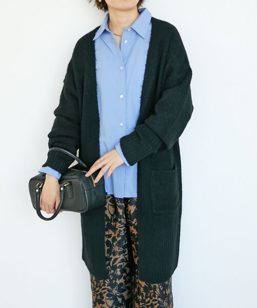 le.coeur blanc（ルクールブラン）の「《WEB限定アイテム》ニュアンスロングカーディガン（カーディガン/ボレロ・レディース・アイボリー/サックスブルー/ライトグレー/ベージュ/ブラック・38）」の9枚目の写真