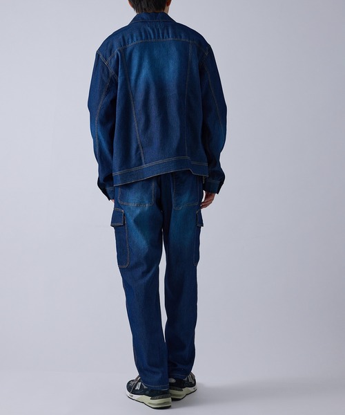 j.n.r.d(ジェー・エヌ・アール・ディー)の「【軽量・メッシュ】【セットアップ対応】j.n.r.d/チルジーンズブルゾン(デニムジャケット・メンズ・ネイビー/ブラック/ライトグレー・M/LL/L)」の8枚目の写真