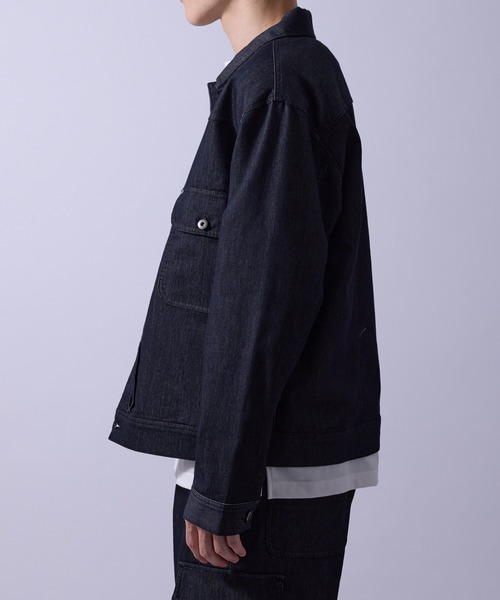 j.n.r.d(ジェー・エヌ・アール・ディー)の「【軽量・メッシュ】【セットアップ対応】j.n.r.d/チルジーンズブルゾン(デニムジャケット・メンズ・ネイビー/ブラック/ライトグレー・M/LL/L)」の15枚目の写真