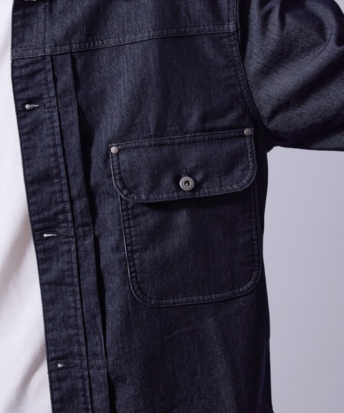 j.n.r.d(ジェー・エヌ・アール・ディー)の「【軽量・メッシュ】【セットアップ対応】j.n.r.d/チルジーンズブルゾン(デニムジャケット・メンズ・ネイビー/ブラック/ライトグレー・M/LL/L)」の19枚目の写真