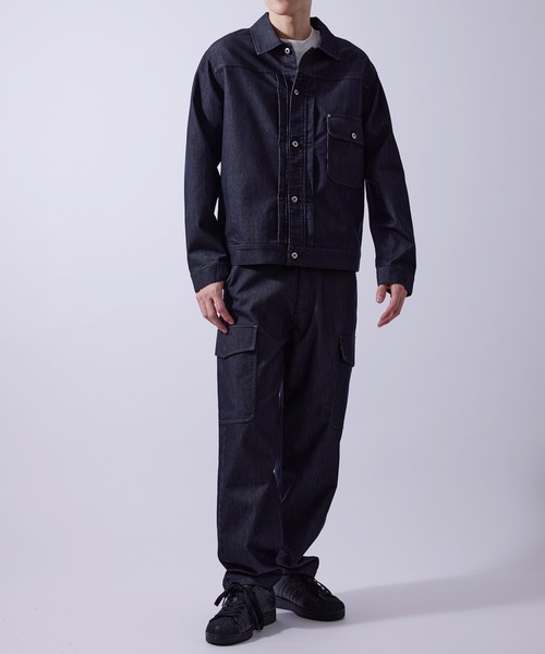 j.n.r.d(ジェー・エヌ・アール・ディー)の「【軽量・メッシュ】【セットアップ対応】j.n.r.d/チルジーンズブルゾン(デニムジャケット・メンズ・ネイビー/ブラック/ライトグレー・M/LL/L)」の21枚目の写真