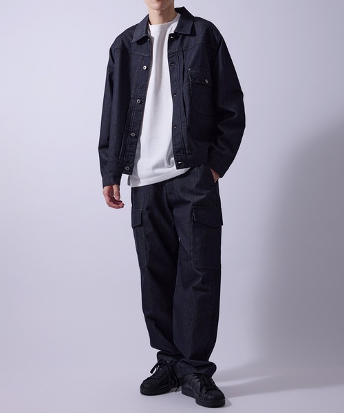 j.n.r.d(ジェー・エヌ・アール・ディー)の「【軽量・メッシュ】【セットアップ対応】j.n.r.d/チルジーンズブルゾン(デニムジャケット・メンズ・ネイビー/ブラック/ライトグレー・M/LL/L)」の22枚目の写真