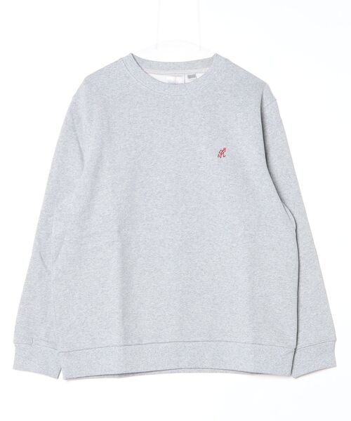 Gramicci（グラミチ）の「ONE POINT CREW SWEATSHIRT｜ワンポイントクルースウェットシャツ UNISEX Gramicci グラミチ（スウェット・メンズ・ダークネイビー/ダークブラウン系/ヘザーグレー/オレンジ/レッド/ブラック系その他/グレー系その他3/ブラウン/ライトブルー・L/S/XXL/XL/M/XS）」の4枚目の写真