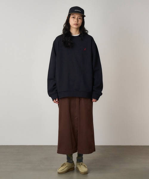 Gramicci(グラミチ)の「ONE POINT CREW SWEATSHIRT|ワンポイントクルースウェットシャツ UNISEX(スウェット・メンズ・ダークネイビー/ダークブラウン系/ヘザーグレー/オレンジ/レッド/ブラック系その他・L/S/XXL/XL/M)」の22枚目の写真