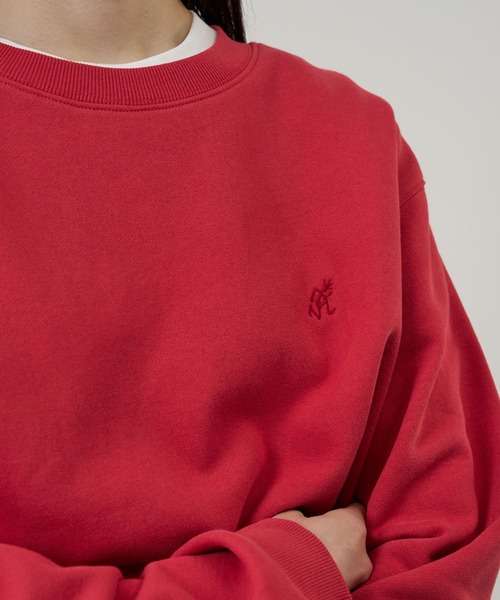 Gramicci(グラミチ)の「ONE POINT CREW SWEATSHIRT|ワンポイントクルースウェットシャツ UNISEX(スウェット・メンズ・ダークネイビー/ダークブラウン系/ヘザーグレー/オレンジ/レッド/ブラック系その他・L/S/XXL/XL/M)」の11枚目の写真