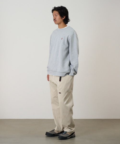 Gramicci(グラミチ)の「ONE POINT CREW SWEATSHIRT|ワンポイントクルースウェットシャツ UNISEX(スウェット・メンズ・ダークネイビー/ダークブラウン系/ヘザーグレー/オレンジ/レッド/ブラック系その他・L/S/XXL/XL/M)」の8枚目の写真