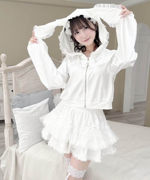 ごちうさ  うさみみパーカー シャロ うさ耳ZIPパーカー（パーカー）｜ROJITA（ロジータ）のファッション