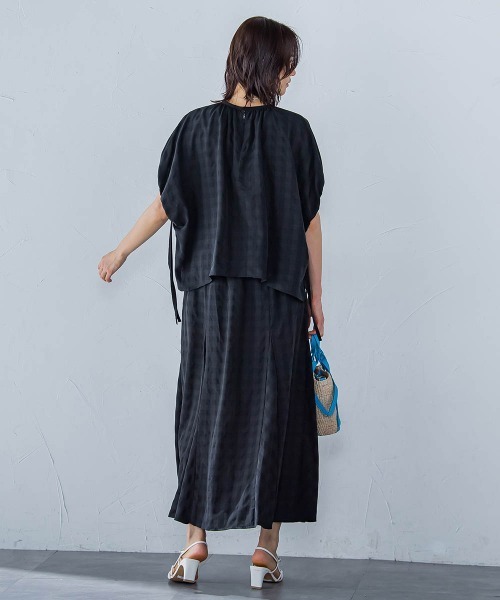 LAUTREAMONT(ロートレアモン)の「ギンガムチェック ブラウス≪セットアップ対応/手洗い可能≫(シャツ/ブラウス・レディース・ブラック系その他/ブラウン系その他・9号)」の20枚目の写真