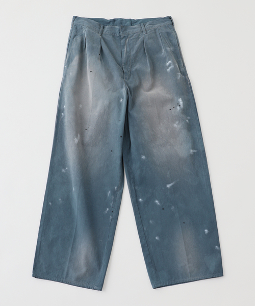 EDIFICE（エディフィス）の「LA BOUCLE (ラブークル) HARDTWIST POWDER FADE パンツ（スラックス・メンズ・アイボリー/カーキ/レッド・MEDIUM/LARGE）」の2枚目の写真