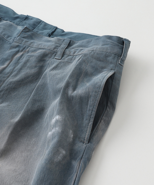 EDIFICE（エディフィス）の「LA BOUCLE (ラブークル) HARDTWIST POWDER FADE パンツ（スラックス・メンズ・アイボリー/カーキ/レッド・MEDIUM/LARGE）」の5枚目の写真