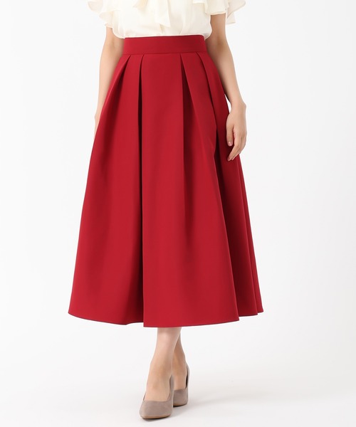 MISCH MASCH（ミッシュマッシュ）の「タックフレアカラースカート（スカート・レディース・レッド/グリーン/キャメル・M/S）」の10枚目の写真