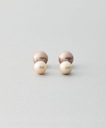 ピアス カラーパール リバーシブル