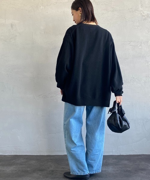 DANTON（ダントン）の「[DANTON/ダントン] ワンポイントロゴ Vネックニットカーディガン（カーディガン/ボレロ・レディース・レッド/ライトグレー/グレイッシュベージュ/ブラック・42/40）」の15枚目の写真