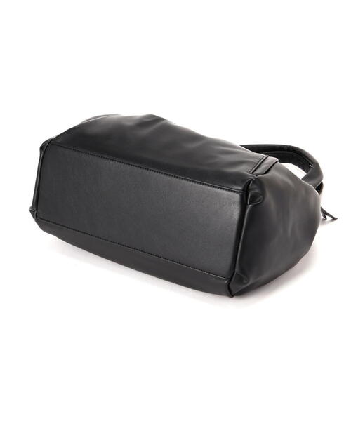 NATURAL BEAUTY BASIC(ナチュラルビューティーベーシック)の「◇ギャザリングフェイクレザー2wayトートバッグ(トートバッグ・レディース・ブラック/キャメル・フリ-)」の10枚目の写真