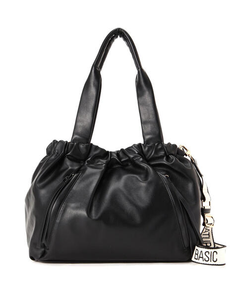 NATURAL BEAUTY BASIC(ナチュラルビューティーベーシック)の「◇ギャザリングフェイクレザー2wayトートバッグ(トートバッグ・レディース・ブラック/キャメル・フリ-)」の14枚目の写真