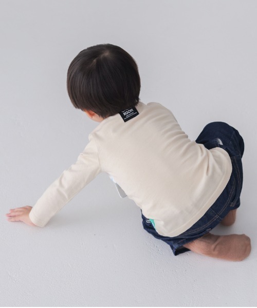 CHEEK ROOM（チークルーム）の「CHEEK ROOM/チークルーム 新幹線　ロングＴシャツ（Tシャツ/カットソー・キッズ・ブルー/アイボリー/レッド・80ｃｍ/90cm/100cm/110cm/120cm/130cm）」の8枚目の写真