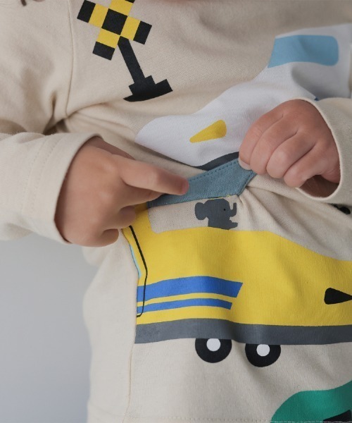 CHEEK ROOM（チークルーム）の「CHEEK ROOM/チークルーム 新幹線　ロングＴシャツ（Tシャツ/カットソー・キッズ・ブルー/アイボリー/レッド・80ｃｍ/90cm/100cm/110cm/120cm/130cm）」の9枚目の写真