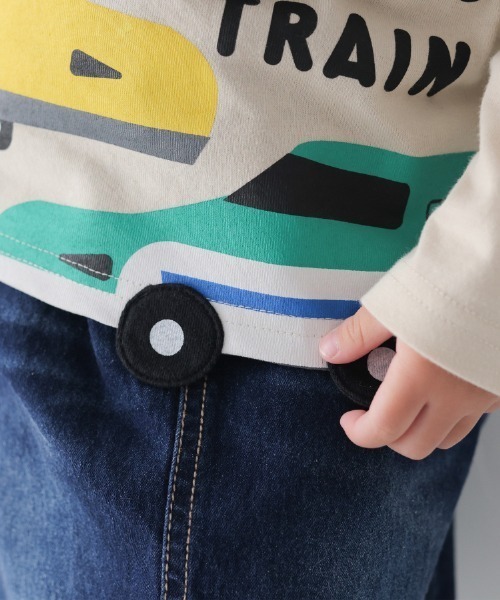 CHEEK ROOM（チークルーム）の「CHEEK ROOM/チークルーム 新幹線　ロングＴシャツ（Tシャツ/カットソー・キッズ・ブルー/アイボリー/レッド・80ｃｍ/90cm/100cm/110cm/120cm/130cm）」の12枚目の写真