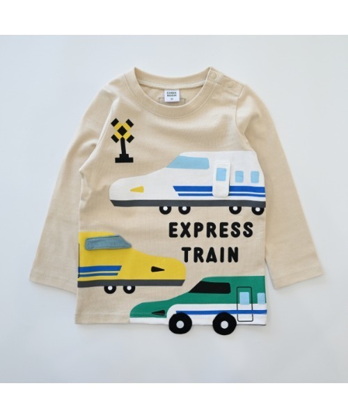 CHEEK ROOM（チークルーム）の「CHEEK ROOM/チークルーム 新幹線　ロングＴシャツ（Tシャツ/カットソー・キッズ・ブルー/アイボリー/レッド・80ｃｍ/90cm/100cm/110cm/120cm/130cm）」の14枚目の写真