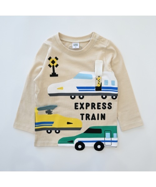 CHEEK ROOM（チークルーム）の「CHEEK ROOM/チークルーム 新幹線　ロングＴシャツ（Tシャツ/カットソー・キッズ・ブルー/アイボリー/レッド・80ｃｍ/90cm/100cm/110cm/120cm/130cm）」の15枚目の写真