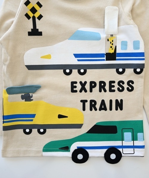 CHEEK ROOM（チークルーム）の「CHEEK ROOM/チークルーム 新幹線　ロングＴシャツ（Tシャツ/カットソー・キッズ・ブルー/アイボリー/レッド・80ｃｍ/90cm/100cm/110cm/120cm/130cm）」の16枚目の写真